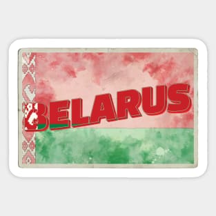 Belarus Vintage style retro souvenir Sticker